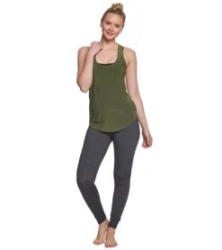 Onzie Lightweight Glossy Flow Yoga Tank Top Moss -Yoga Alliance 1740031197219 moss 4a