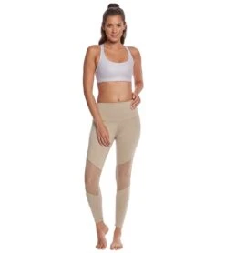 Onzie Chic Yoga Sports Bra Gold Fishnet -Yoga Alliance 1740044238883 goldfishnet 4a