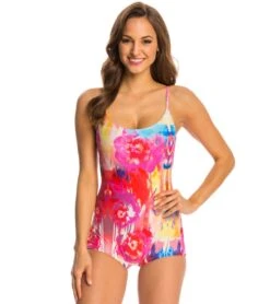 Onzie Yoga & Dance Shortie Leotard Hawaiian Tropic -Yoga Alliance 1740053053475 hawaiiantropic