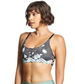 Onzie Graphic Elastic Yoga Sports Bra Blossom