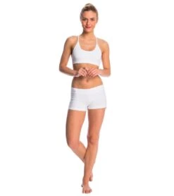 Hard Tail Booty Yoga Shorts -Yoga Alliance 1740092571683 white 4a