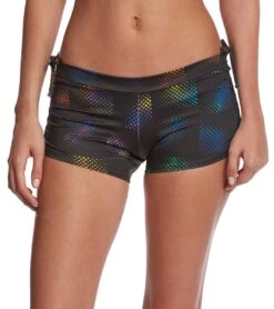 Onzie Side String Yoga Shorts Stained Glass