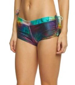 Onzie Side String Yoga Shorts Smoke And Mirror