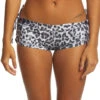 Onzie Side String Yoga Shorts Black/White Leopard -Yoga Alliance 1740105875491 blackwhiteleopard 2a