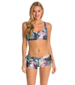 Onzie Side String Yoga Shorts Jungle Fever -Yoga Alliance 1740108398627 junglefever 4a