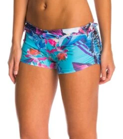 Onzie Side String Yoga Shorts Juicy Leaf