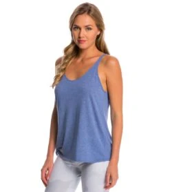 Bella + Canvas Slouchy Workout Tank Top Blue Triblend