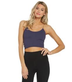 Free People Seamless Skinny Strap Crop Top Hawaiian Blue -Yoga Alliance 1740142379043 hawaiianblue