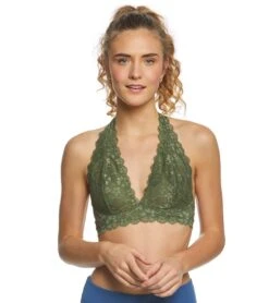 Free People Galloon Lace Halter Bra Army 9 Free People Galloon Lace Halter Bra Army -Yoga Alliance 1740187992099 army