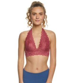 Free People Galloon Lace Halter Bra Rose -Yoga Alliance 1740189728803 rose