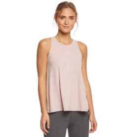 Betsey Johnson Keyhole Back Rib Yoga Tank Top Tea Rose