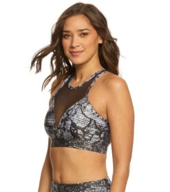 Onzie High Neck Yoga Sports Bra Fields