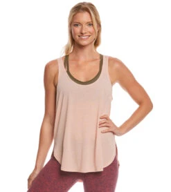Bella + Canvas Flowy Side Slit Workout Tank Top Peach -Yoga Alliance 1740236587043 peach