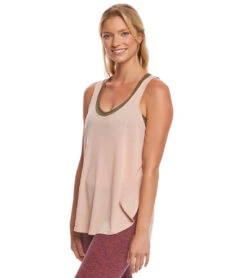 Bella + Canvas Flowy Side Slit Workout Tank Top Peach