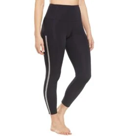 Onzie Side Runner Yoga Leggings Black/Silver -Yoga Alliance 1740288950307 blacksilver 5a