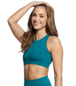 Everyday Yoga Warrior X High Neck Sports Bra 30 Everyday Yoga Warrior X High Neck Sports Bra -Yoga Alliance 1740307496995 teal 3a