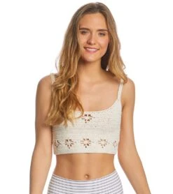 Free People Movement Berkinette Crochet Cami -Yoga Alliance 1740335022115 cream