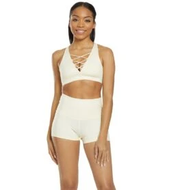 Mika Yoga Wear Bella High Waist Yoga Shorts Cream 9 Mika Yoga Wear Bella High Waist Yoga Shorts Cream -Yoga Alliance 1740345114659 cream 4a