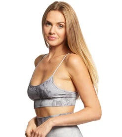 Spiritual Gangster Seamless Scoop Tie Dye Bralette Tie Dye Grey