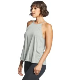 Bella + Canvas Flowy High Neck Tank Heather Stone