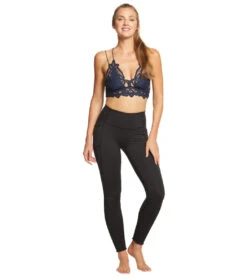 Free People Movement Time Is Now Smocked Leggings With Pockets Black -Yoga Alliance 1740388204579 black 4a