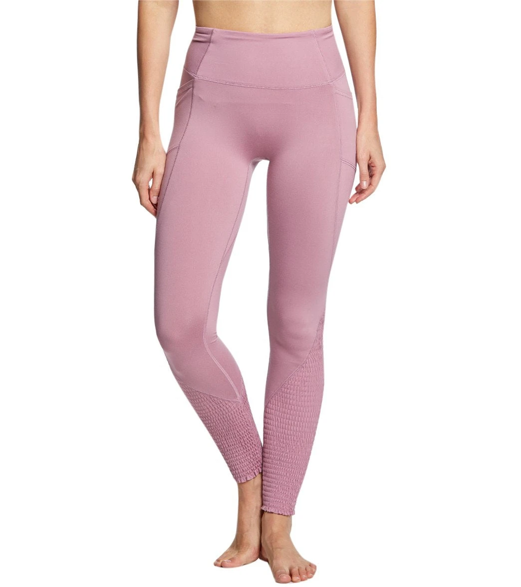 Free People Movement Time Is Now Smocked Leggings With Pockets Mulberry 3 Free People Movement Time Is Now Smocked Leggings With Pockets Mulberry