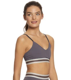 Beyond Yoga Compression One More Stripe Bra Deep Amethyst