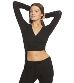 Beyond Yoga All Around Wrapped Cropped Top Black -Yoga Alliance 1740409241635 black