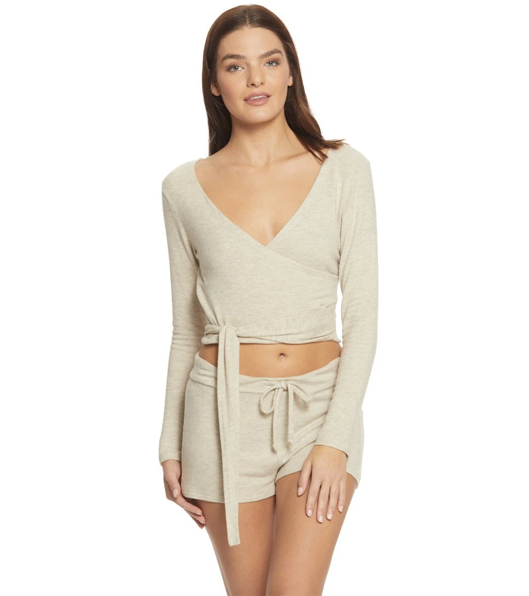 Beyond Yoga Brushed Hacci Jogger Shorts Oatmeal Heather 5 Beyond Yoga Brushed Hacci Jogger Shorts Oatmeal Heather - Image 3