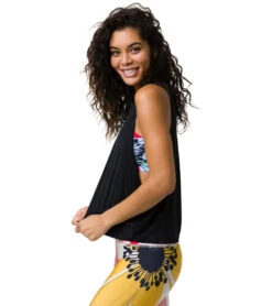 Onzie Tone Yoga Tank -Yoga Alliance 1740451840035 black 2a