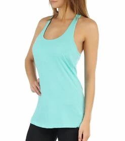 Beyond Yoga Women's Twist Racerback Tank Aqua Bay