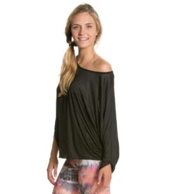 Yak & Yeti Cotton Flow Long Sleeve Top Black
