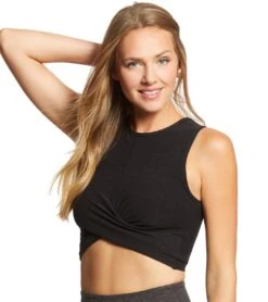 Beyond Yoga Crossroads Bralette -Yoga Alliance 1741770031139 darkestnight 2a