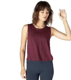 Beyond Yoga Aquarius Twisted Yoga Tank Team Burgundy -Yoga Alliance 1741821509667 teamburgundy 4a