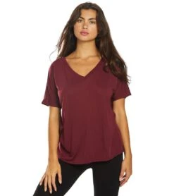 Bella + Canvas Slouchy V-Neck Tee 34 Bella + Canvas Slouchy V-Neck Tee -Yoga Alliance 1741850312739 maroon 1a