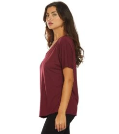 Bella + Canvas Slouchy V-Neck Tee 38 Bella + Canvas Slouchy V-Neck Tee -Yoga Alliance 1741850312739 maroon 5a