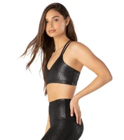 Beyond Yoga Twinkle Yoga Sports Bra -Yoga Alliance 1741850411043 blacksilvertwinkle 3a
