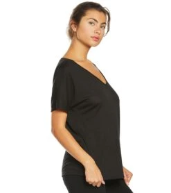 Bella + Canvas Slouchy V-Neck Tee Black
