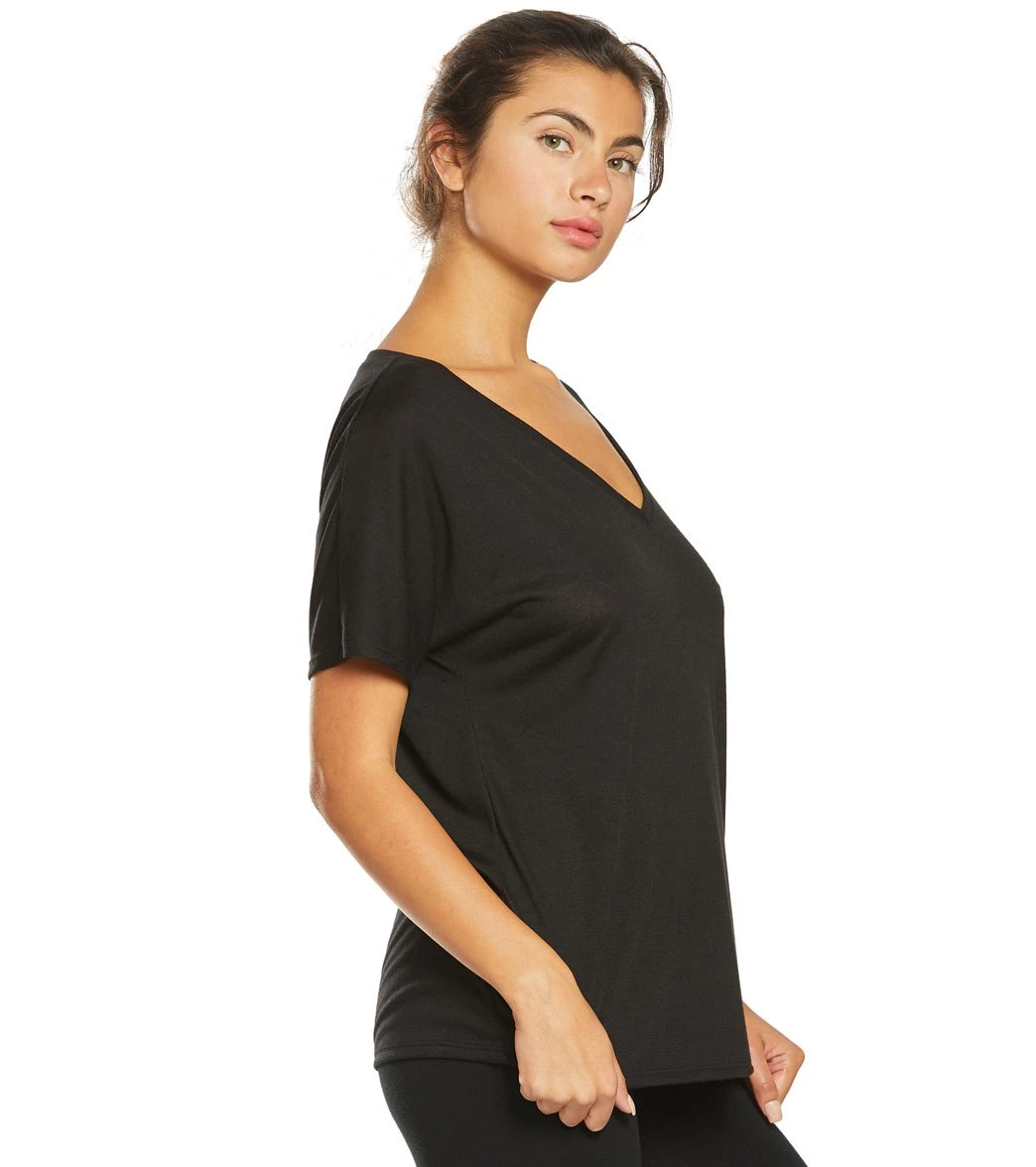 Bella + Canvas Slouchy V-Neck Tee Black 2 Bella + Canvas Slouchy V-Neck Tee Black