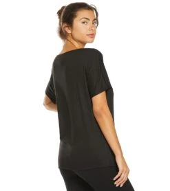 Bella + Canvas Slouchy V-Neck Tee 30 Bella + Canvas Slouchy V-Neck Tee -Yoga Alliance 1741850476579 black 3a 1