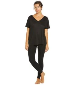 Bella + Canvas Slouchy V-Neck Tee 31 Bella + Canvas Slouchy V-Neck Tee -Yoga Alliance 1741850476579 black 4a 1