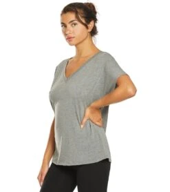Bella + Canvas Slouchy V-Neck Tee 40 Bella + Canvas Slouchy V-Neck Tee -Yoga Alliance 1741850607651 greytriblend 5a