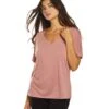 Bella + Canvas Slouchy V-Neck Tee 2 Bella + Canvas Slouchy V-Neck Tee -Yoga Alliance 1741850738723 mauve 1a