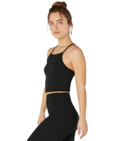 Beyond Yoga Step Beyond Cropped Yoga Tank -Yoga Alliance 1741853491235 black 4a