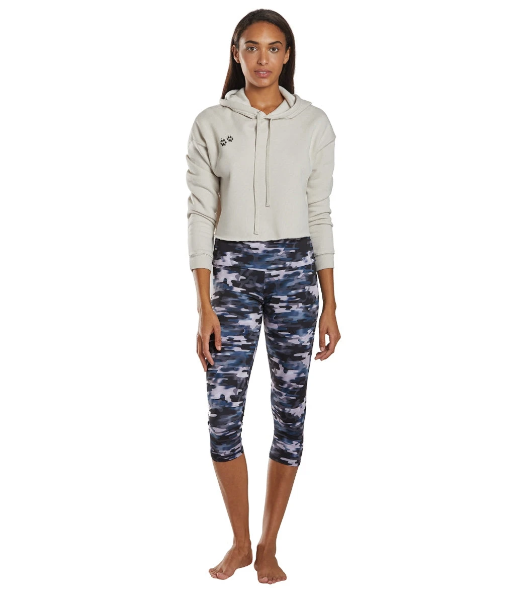 Onzie Cropped Yoga Hoodie Dust Paw 5 Onzie Cropped Yoga Hoodie Dust Paw - Image 3