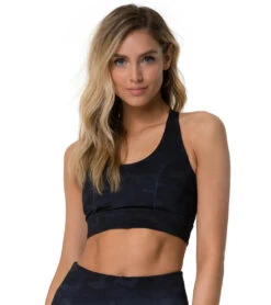 Onzie Warrior Yoga Sports Bra Black/Gray Camo
