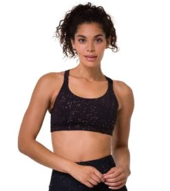 Onzie Aerial Yoga Sports Bra Gold Dust