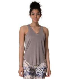 Onzie Glossy V Yoga Tank Champagne -Yoga Alliance 1765490262051 champagne