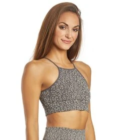 Free People Movement High Neck Leopard Yoga Sports Bra -Yoga Alliance 1776308092963 carbon 2a