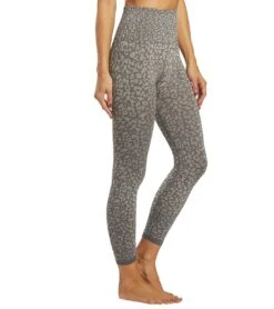 Free People Movement Good Karma Leopard Yoga Leggings Carbon